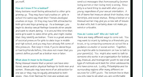 Facts About Sexuality - Lesbian Youth