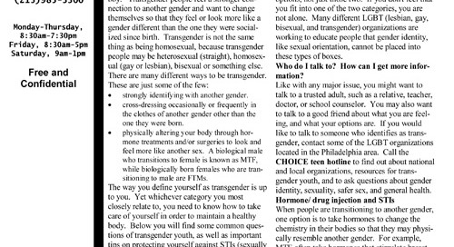 Facts About Sexuality - Transgender Youth